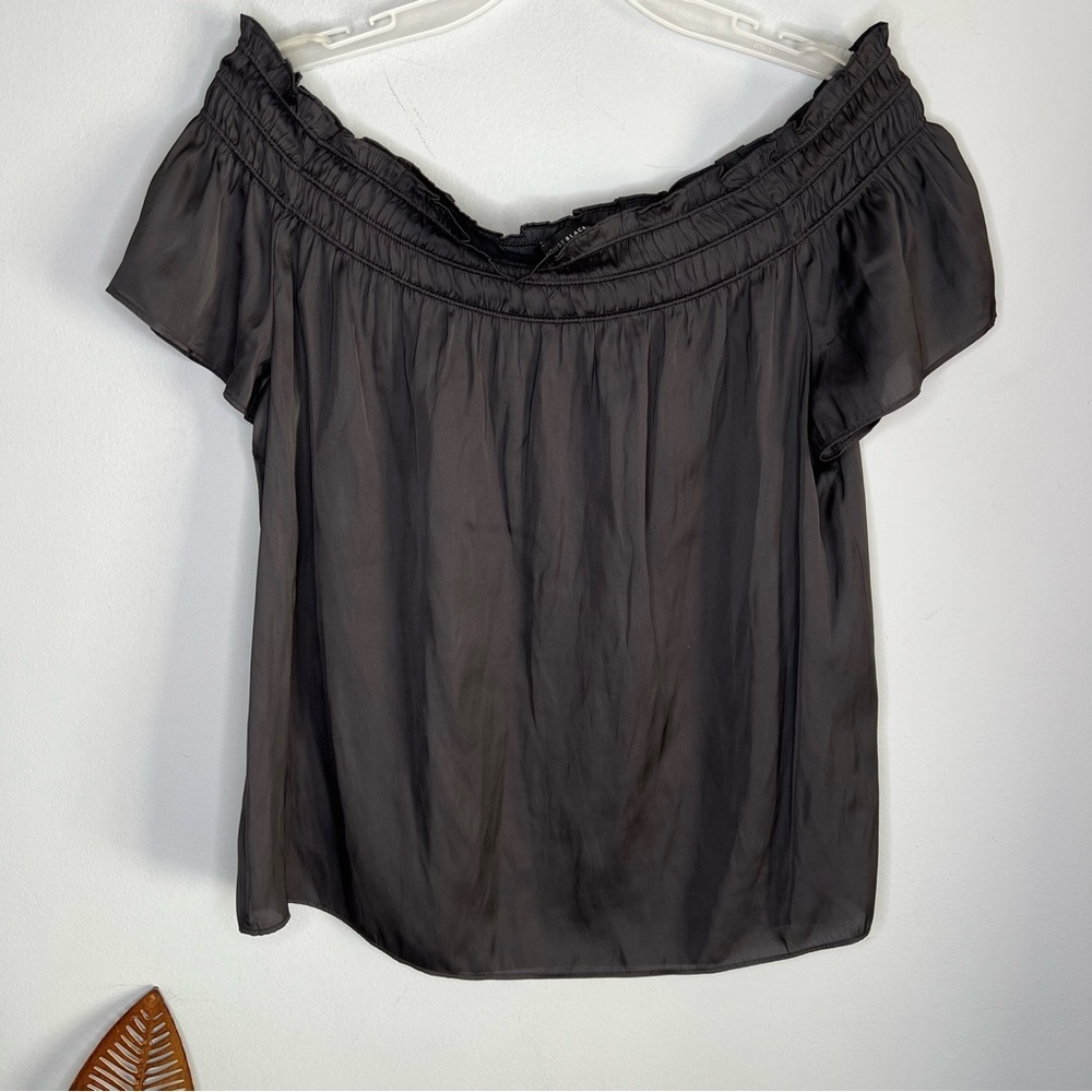 White House Black Market Black Off Shoulder Top